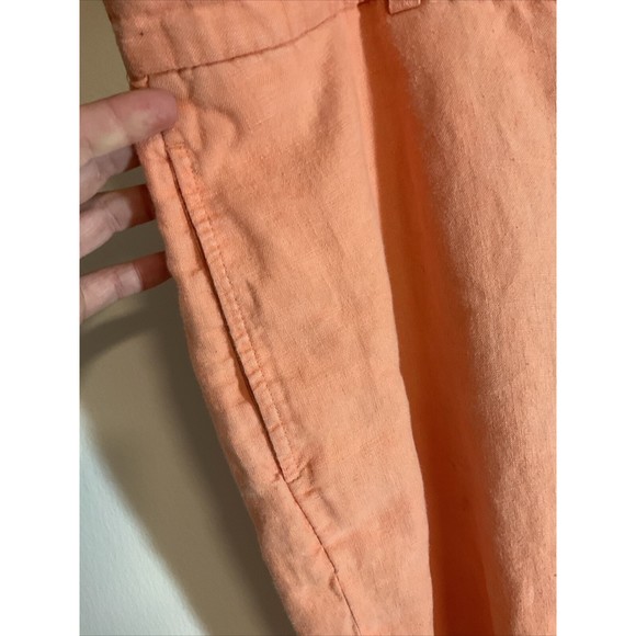 Brooks Brothers 346 Linen Shorts Men’s 42W Orange Flat Front Basic Classic - Picture 3 of 10